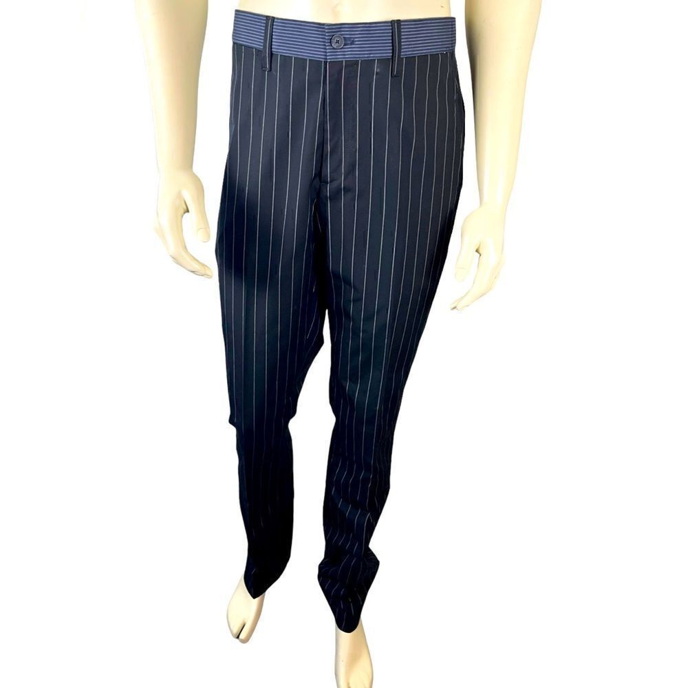 NWT J. Lindeberg Slim Fit F/F Black/White Pinstripe Casual Dress Pants Size 32